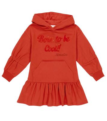 Hoodie-Kleid aus einem Baumwollgemisch | Monnalisa