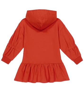 Hoodie-Kleid aus einem Baumwollgemisch | Monnalisa