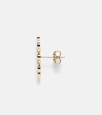 Boucle d’oreille unique Wavy Stud en or 14 ct et diamants | Sydney Evan