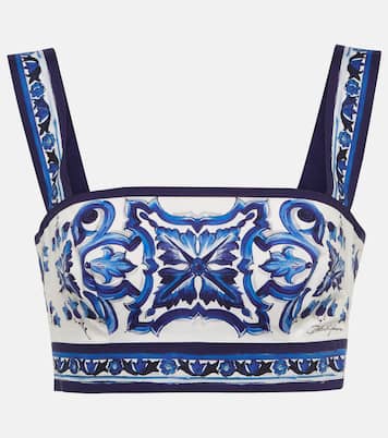 Bralette in cotone con stampa | Dolce&Gabbana