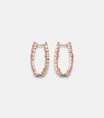 Boucles d'oreilles Rivulet en or 18 ct, saphirs et rubis | Ileana Makri