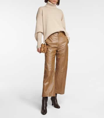 High-Rise-Hose aus Leder | Polo Ralph Lauren