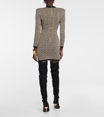 Minikleid Monogram aus einem Wollgemisch | Balmain