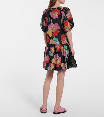 Robe Rachel en coton et soie à fleurs | Velvet