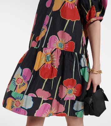 Robe Rachel en coton et soie à fleurs | Velvet