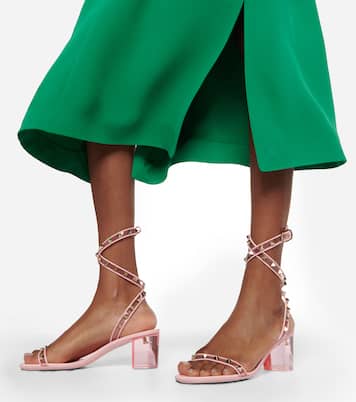 Sandali Rockstud in pelle e PVC | Valentino Garavani