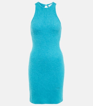 Alpaca and wool-blend minidress | Ganni