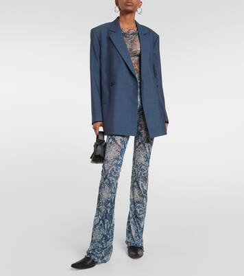 Printed high-rise flared leggings | KNWLS