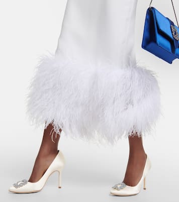 Escarpins de mariée Hangisi 105 en satin | Manolo Blahnik