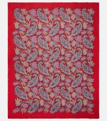 Paisley and checked wool throw | Etro