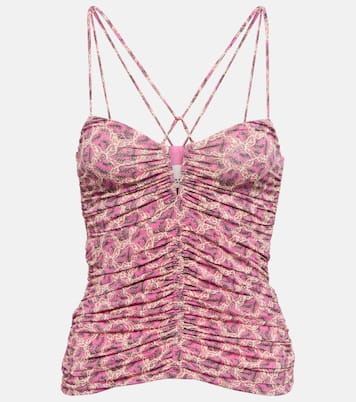 Leila printed ruched jersey top | Isabel Marant