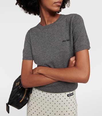 Logo cashmere sweater  | Miu Miu