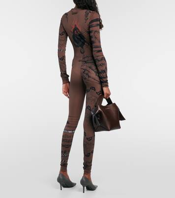 x KNWLS printed mesh leggings  | Jean Paul Gaultier