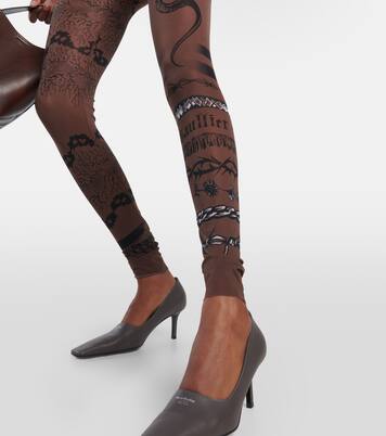 x KNWLS printed mesh leggings  | Jean Paul Gaultier