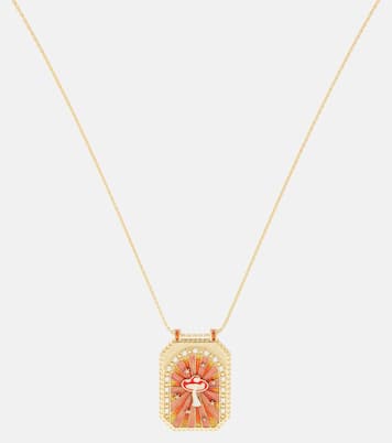 Collier Mushroom Scapular en or 18 ct et diamants | Marie Lichtenberg