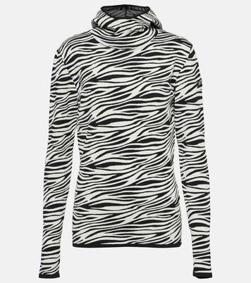 Zoey zebra-print jacquard hoodie | Jet Set