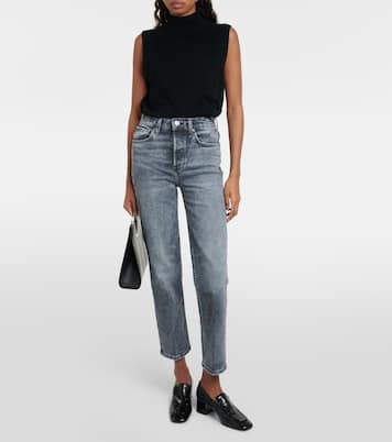 Jeans 70s Stove Pipe cropped de tiro alto | Re/Done
