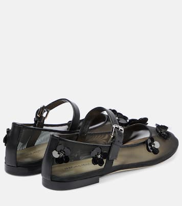 Ballerine in mesh con applicazioni floreali | Mach & Mach