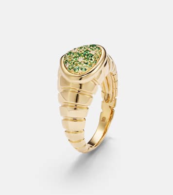Anello Timo in oro 18kt con tsavoriti e diamanti | Marina B