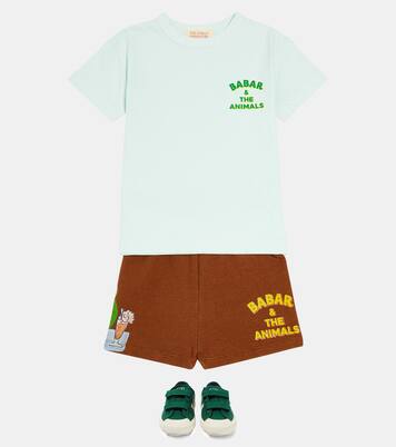 Clam printed cotton shorts | The Animals Observatory