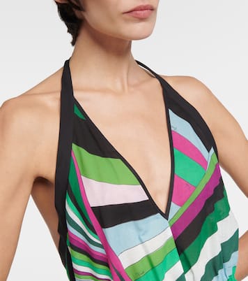 Mono Iride de algodón con cuello halter | Pucci