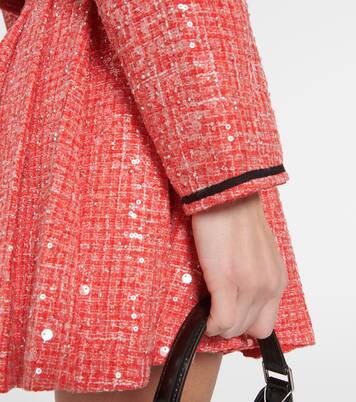 Giacca cropped in blouclé con paillettes | Self-Portrait
