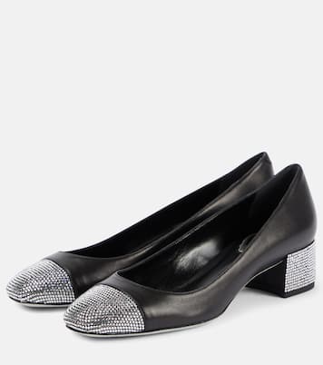 Verzierte Pumps Kristen aus Leder | Rene Caovilla
