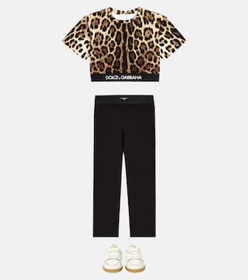 Leggings aus Baumwoll-Jersey | Dolce&Gabbana Kids