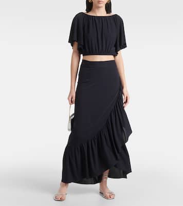 Julia ruffled jersey beach cover-up | Eres