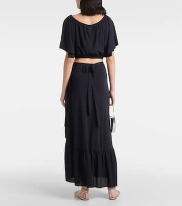 Julia ruffled jersey beach cover-up | Eres