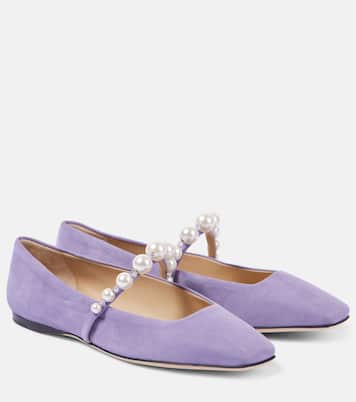 Ade embellished suede ballet flats | Jimmy Choo
