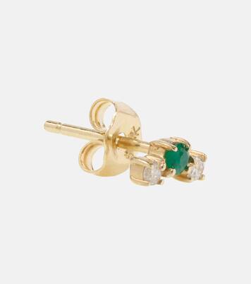 Boucles d'oreilles Dainty Emerald Goddess en or 14 ct, émeraudes et diamants | Stone and Strand