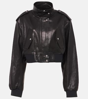 Bomber cropped Kember in pelle  | Khaite