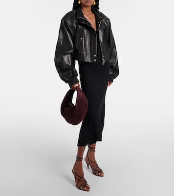 Bomber cropped Kember in pelle  | Khaite