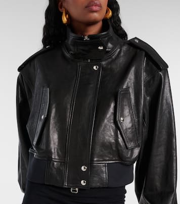 Bomber cropped Kember in pelle  | Khaite