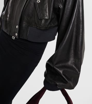 Bomber cropped Kember in pelle  | Khaite