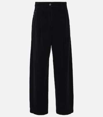 Pantalones rectos de terciopelo | Brunello Cucinelli