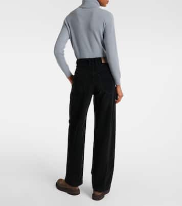 Pantalones rectos de terciopelo | Brunello Cucinelli