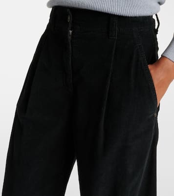 Pantalones rectos de terciopelo | Brunello Cucinelli