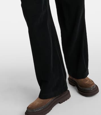 Pantalones rectos de terciopelo | Brunello Cucinelli