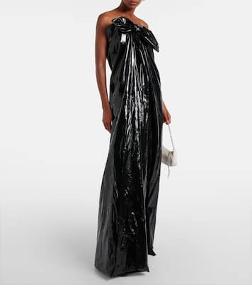 CB Bustier Knot jersey gown | Balenciaga