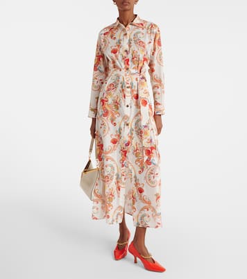 Vestido camisero de algodón y seda | Etro