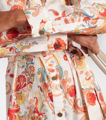 Vestido camisero de algodón y seda | Etro