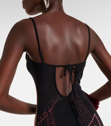 Printed mesh slip dress | Jean Paul Gaultier