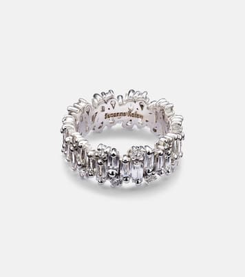 Bague Shimmer Audrey en or blanc 18 ct et diamants | Suzanne Kalan