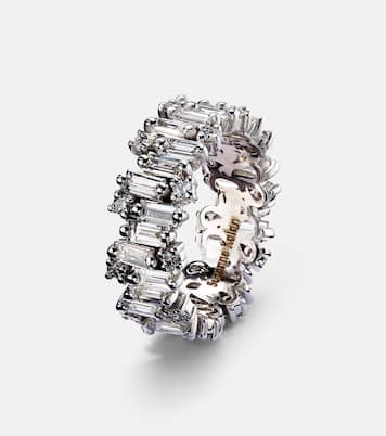 Bague Shimmer Audrey en or blanc 18 ct et diamants | Suzanne Kalan