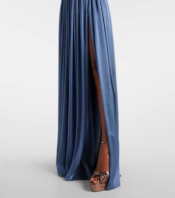 Ruched off-shoulder gown | Costarellos