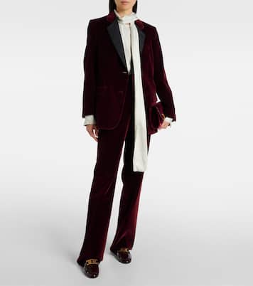 Scarf-detail satin jacquard blouse | Tod's