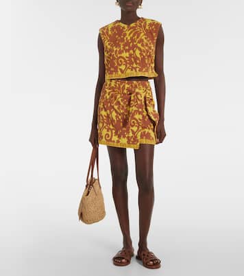 Falda envolvente Amarillo de mezcla de algodón | Alémais