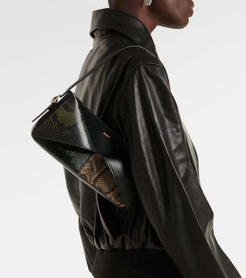 Belt snake-effect leather shoulder bag | Coperni